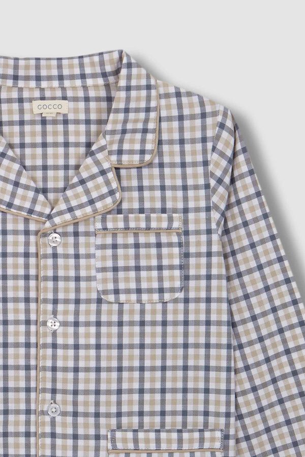 Gocco Grey gingham pyjamas grey