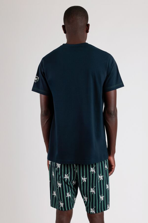 Admas Pijama corto Polo Mickey Mouse rayas azul