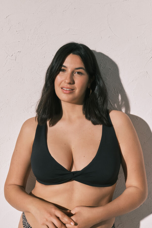 Women'secret Black halterneck bikini top black