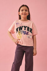 Womensecret Camiseta niña HAPPY pink