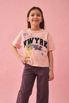 Womensecret Camiseta niña HAPPY rosa