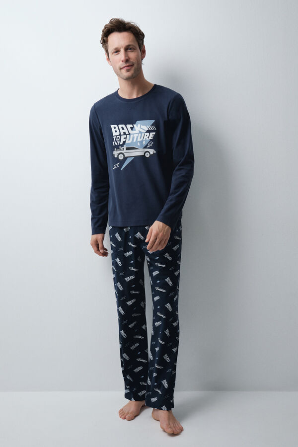 Women'secret Long pyjamas Back to the Future blue