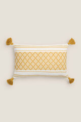 Womensecret Cotton cushion cover with tassels yellow
