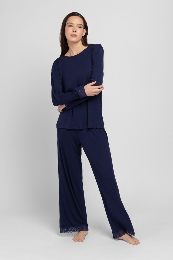 Dorina Long sleeve pyjamas blue