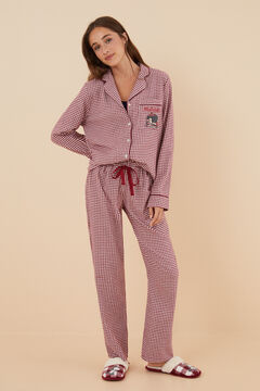 Womensecret Classic 100% cotton Mafalda pyjamas burgundy