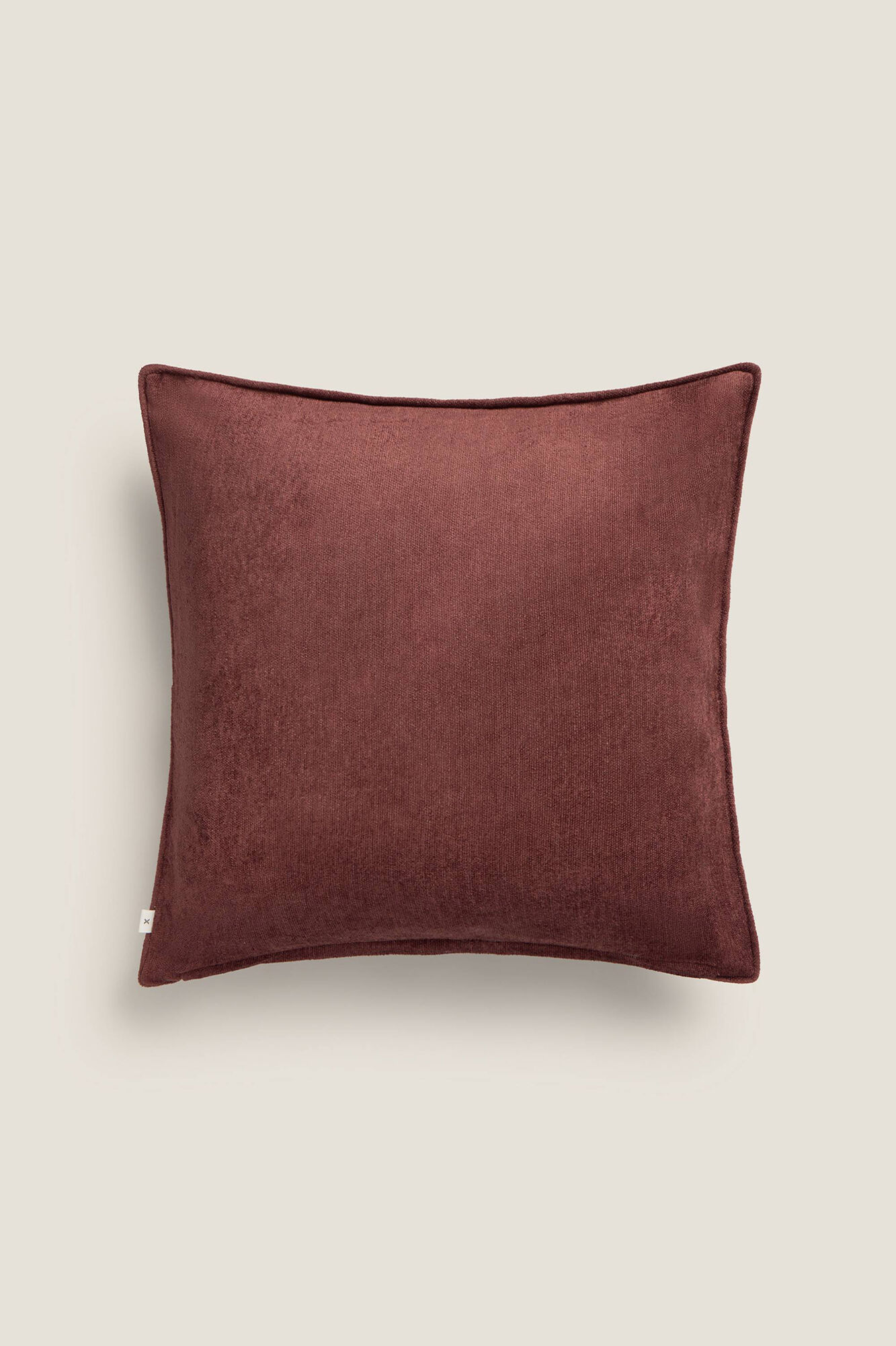 Textura Funda coj&iacute;n terciopelo con flecos