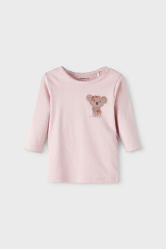 Womensecret Caja con camiseta bebé niña manga larga rosa
