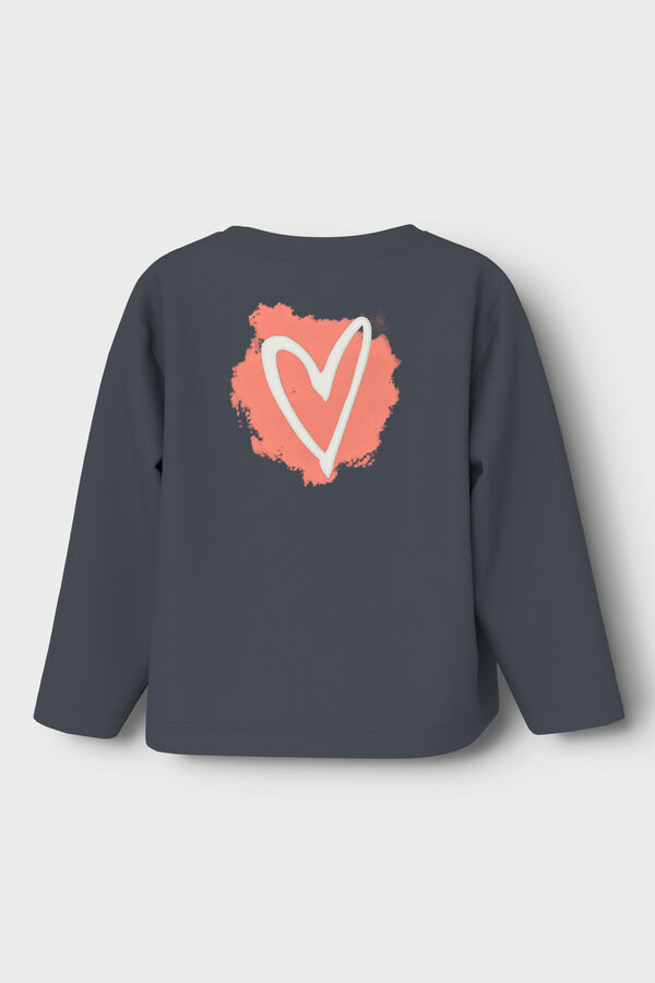 Name it Herz-T-Shirt f&uuml;r M&auml;dchen Blau