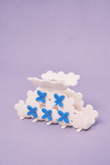 HI&BYE Pince &agrave; cheveux mini fleurs bleues imprim&eacute;