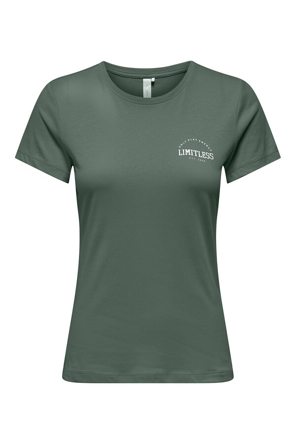 Only Play Camiseta deportiva b&aacute;sica algod&oacute;n verde