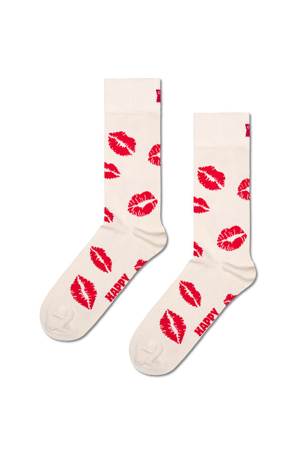 Womensecret Unisex Kisses Socks blanc