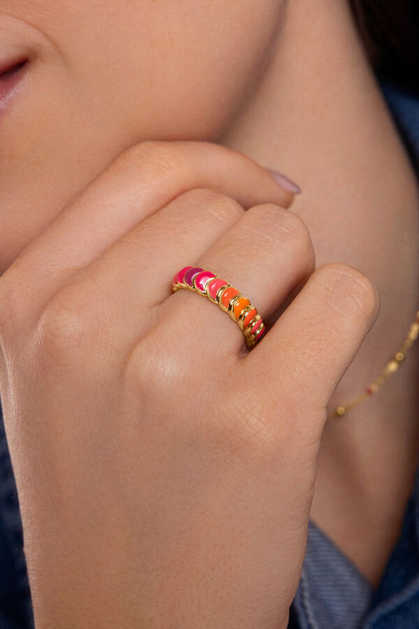 Womensecret Sunset Scale gold-stated ring imprimé