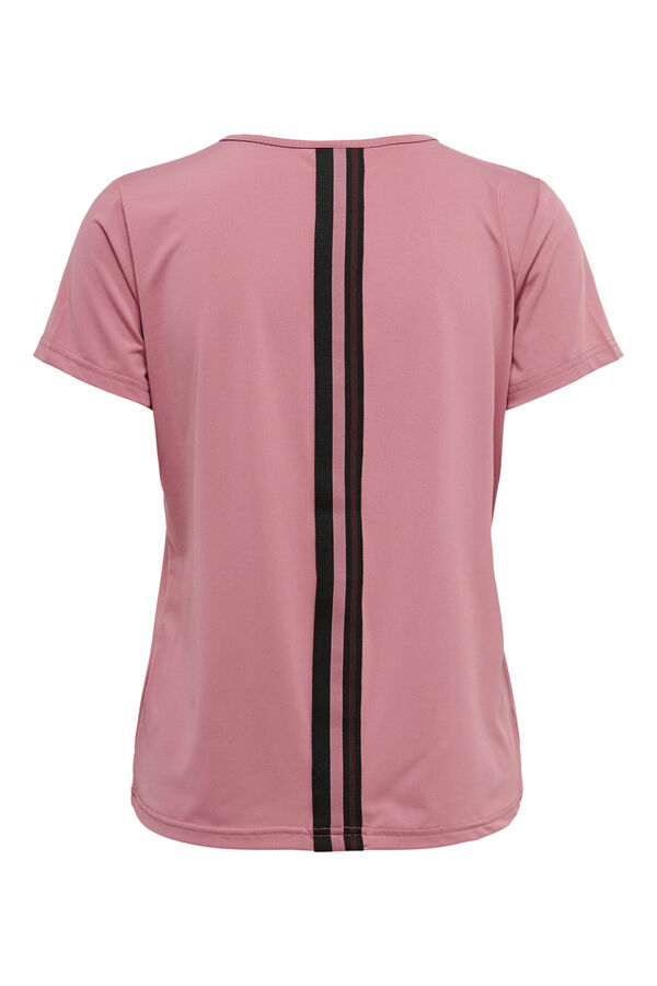 Womensecret Camiseta entrenamiento escote V rosa