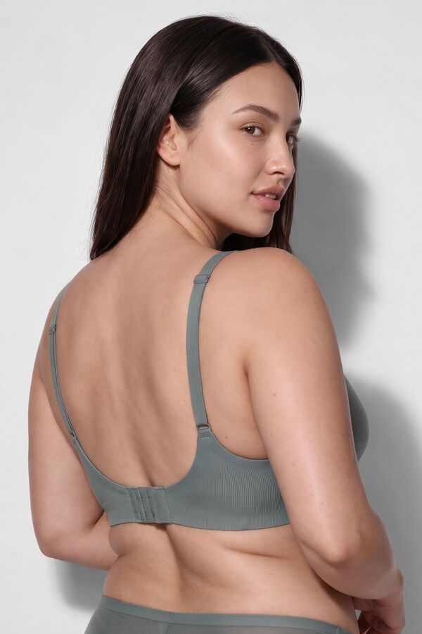 Women'secret Sujetador top halter microfibra canal&eacute; verde verde