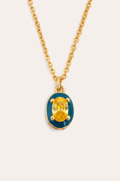 Womensecret Blue Pop Gold Bathroom Necklace  printed