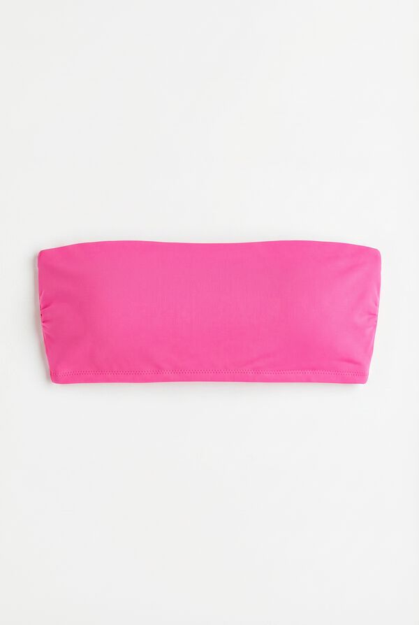 HI&BYE Roze jednobojni top bikini bandeau Fuksija