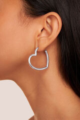 Womensecret Cuore hoop earrings gris