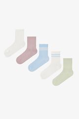 Penti Striped 5-pack ankle socks printed