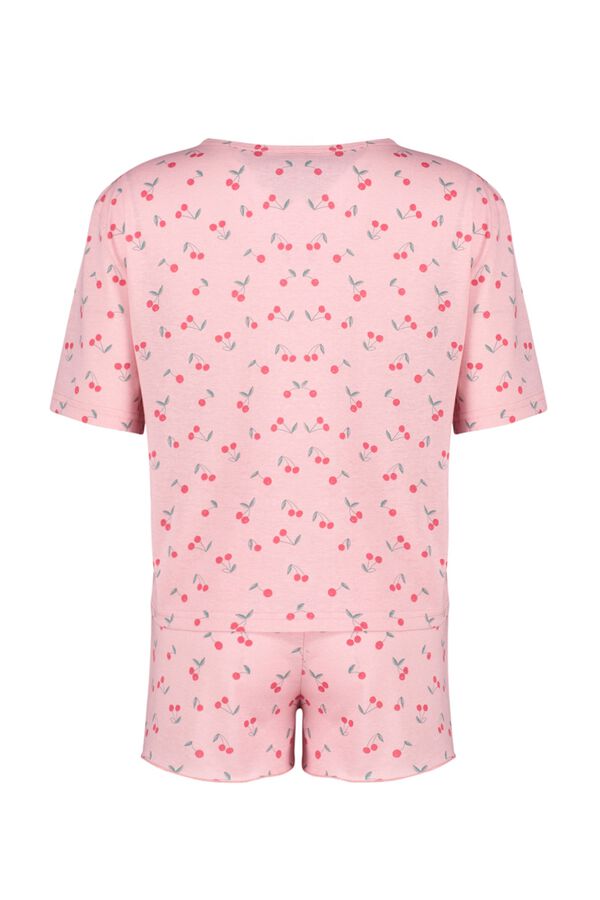 Trendyol Conjunto de pijama corto cerezas estampado