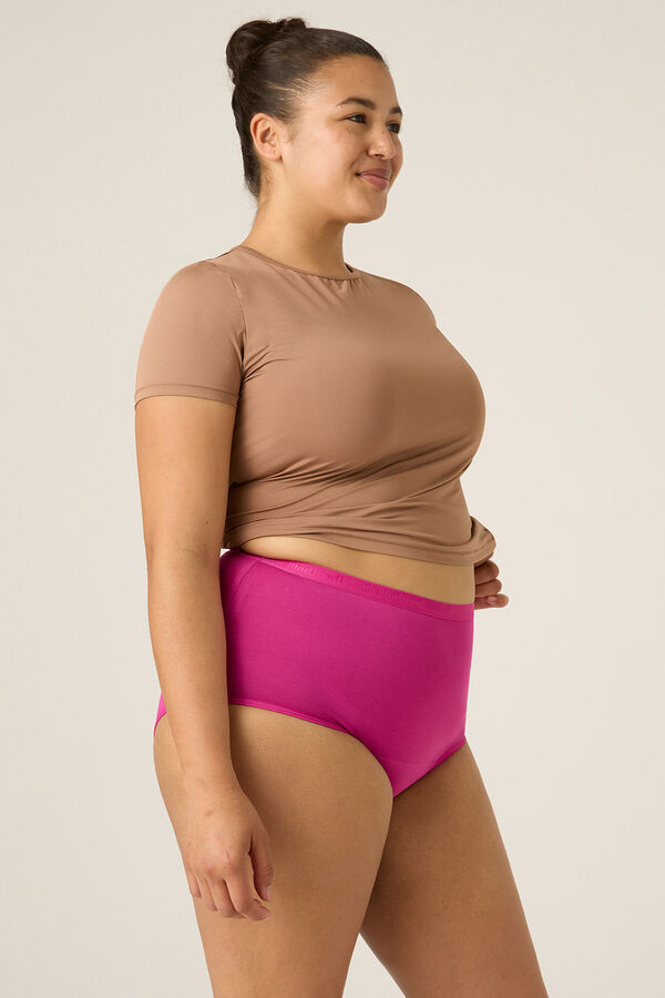 Womensecret Classic Spring Pink bamboo high waist period panties – heavy overnight absorption rózsaszín