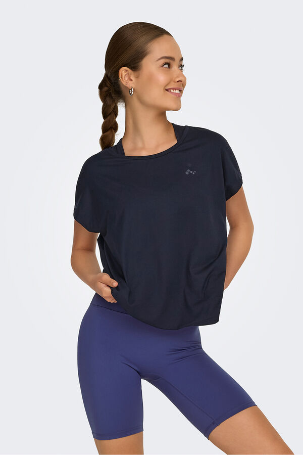 Only Play Camiseta t&eacute;cnica manga murci&eacute;lago azul