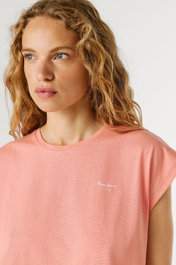 Pepe Jeans Camiseta manga corta cuello redondo coral