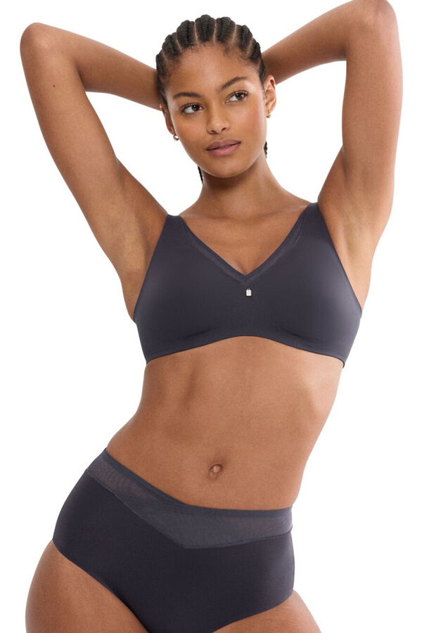 Triumph Sujetador reductor sin aros sin relleno gris