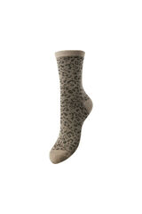 Pieces Animal print socks with lurex grey