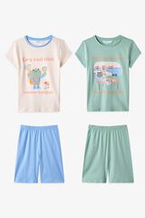Penti 2er-Pack kurze Kinderpyjamas mit ausgestelltem Schnitt mit Print