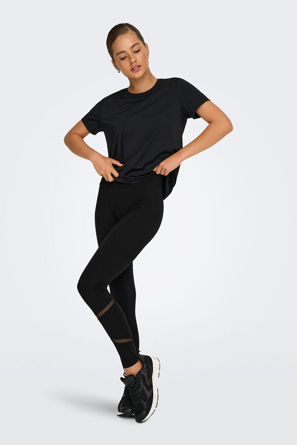 Only Play Legging tiro alto algod&oacute;n negro