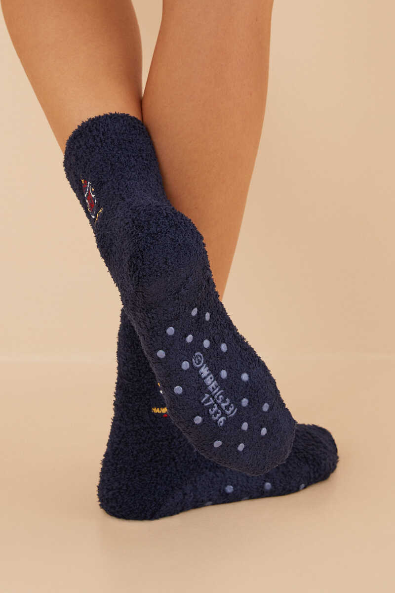 Womensecret Navy blue Harry Potter fluffy socks blue