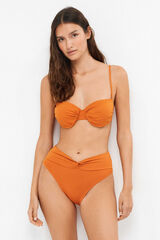Gisela Bikini-H&ouml;schen hoch mit Knoten Rot