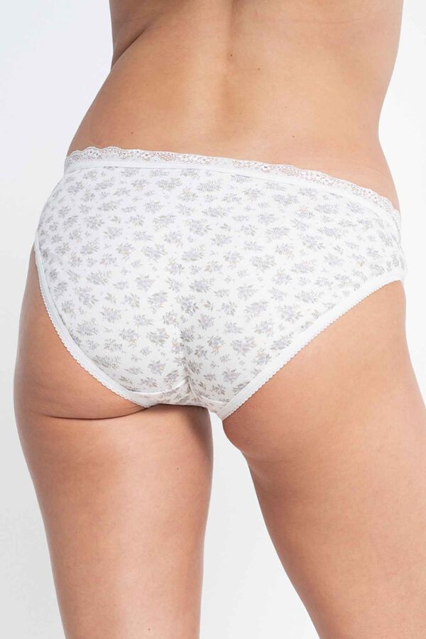 Ohma! Print ribbed maternity panties white