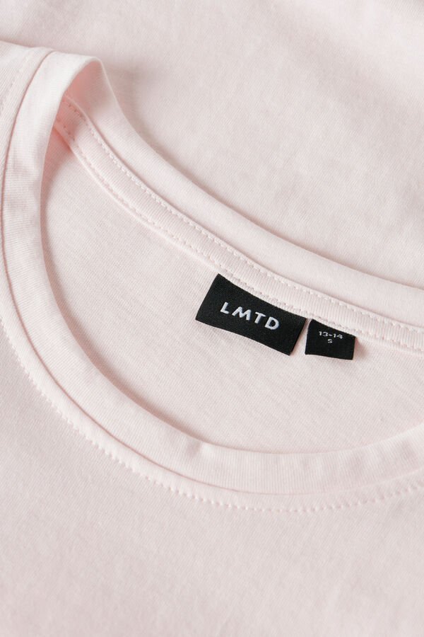 Lmtd Camiseta de manga corta con fruncido rosa
