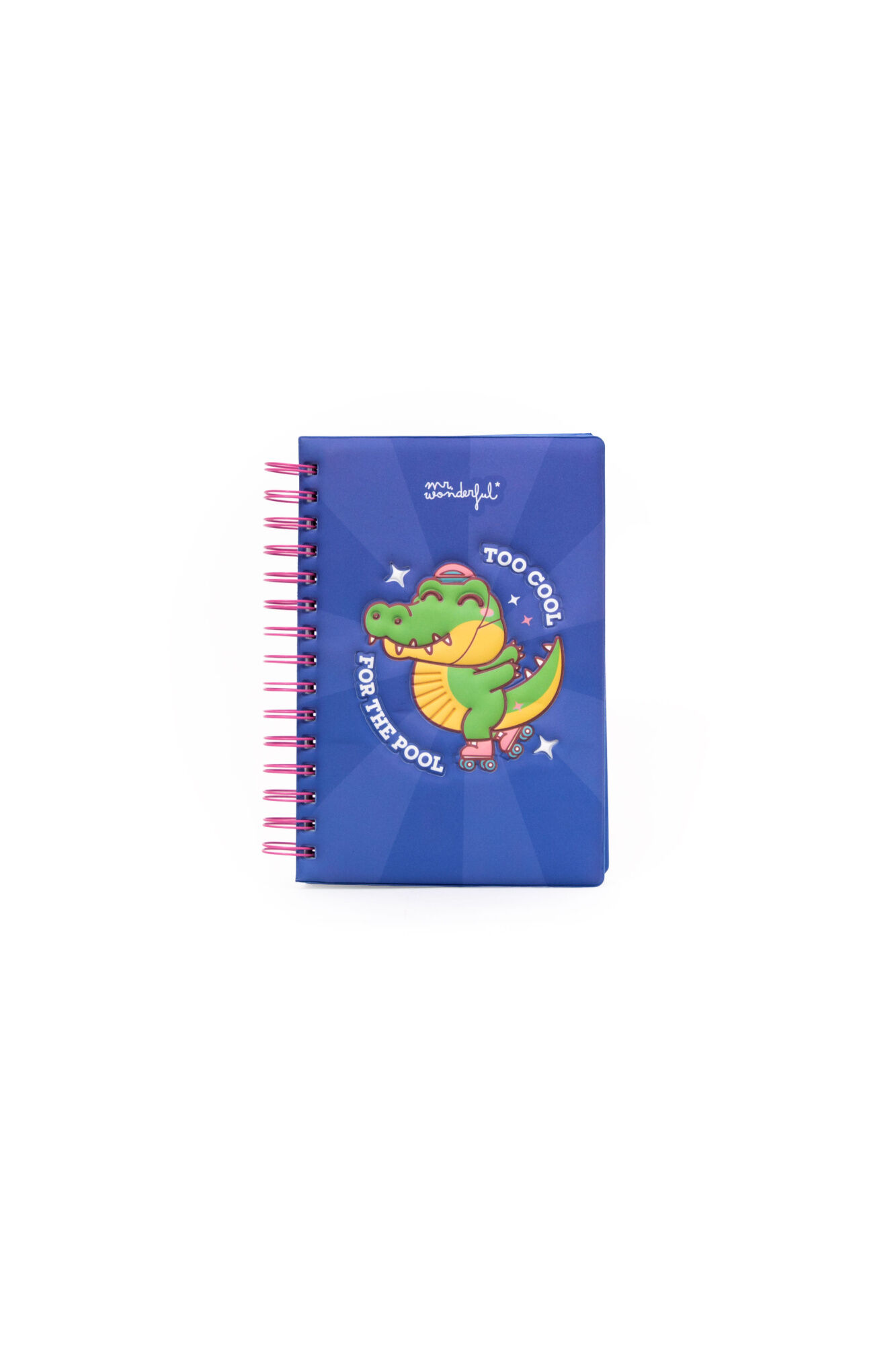 Mr. Wonderful Caderno A5 com capa com volume Crocodilo - Too cool for the pool