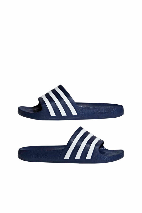Adidas Adilette 3-stripe slide sandals blue