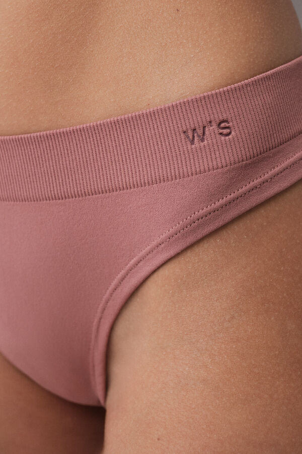 Women'secret Pink microfibre mini string pink