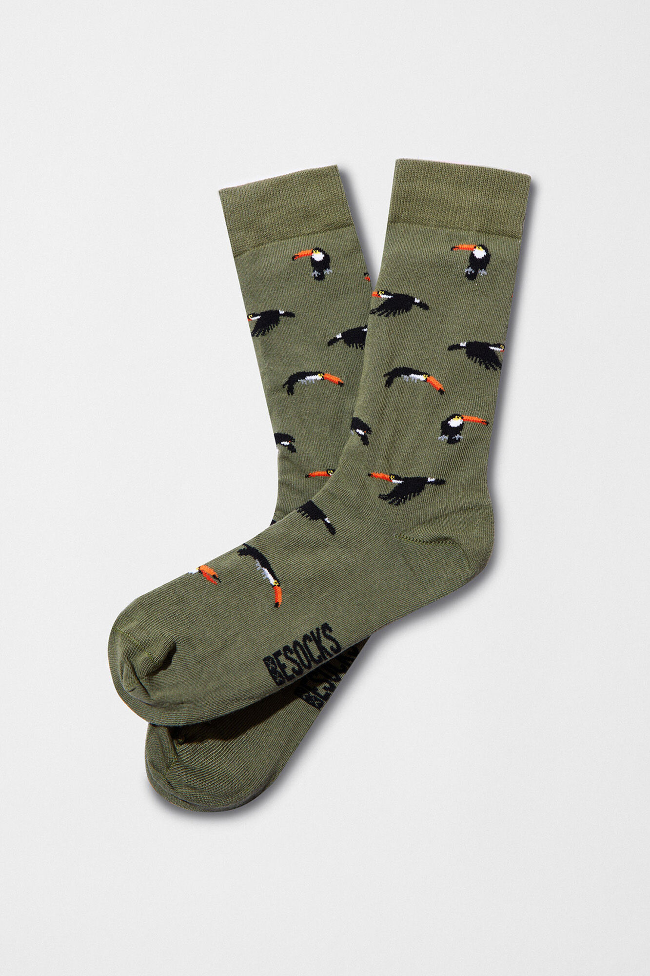 Besocks Calcetines altos p&aacute;jaros algod&oacute;n org&aacute;nico