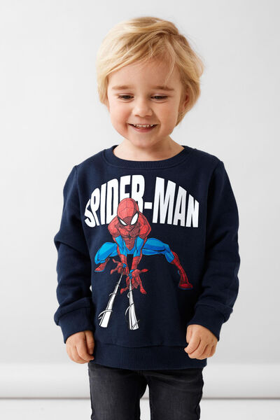 Womensecret Boys' Spiderman sweatshirt bleu