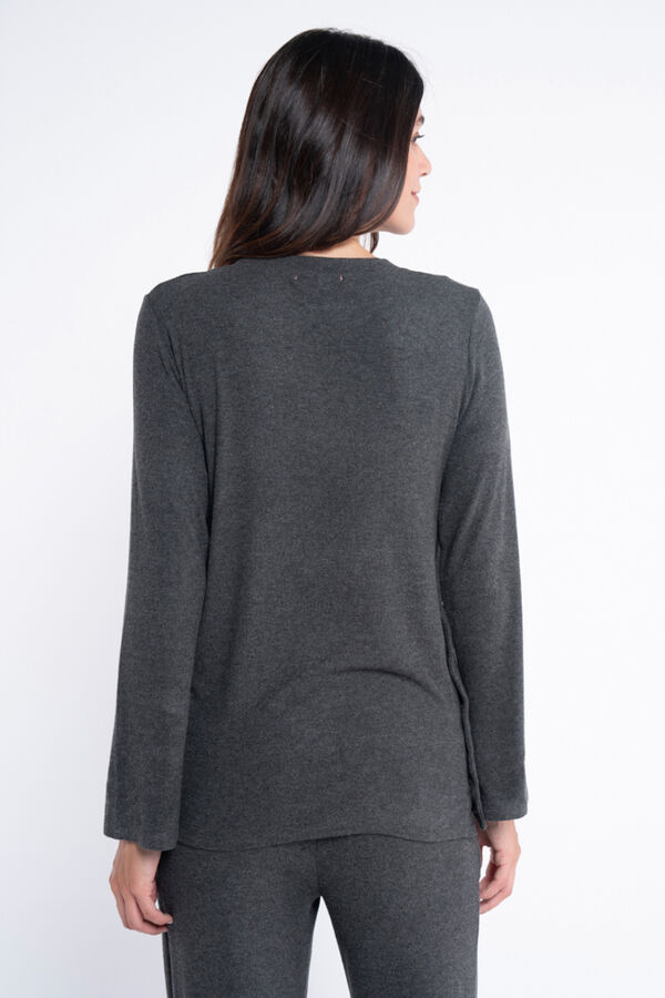 Ohma! Homepack mit weichem Stoff und Kn&ouml;pfe Grau