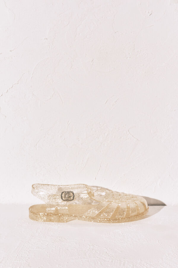 Women'secret Gold jelly fisherman sandals beige