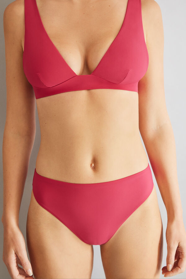 Womensecret Donji deo bikinija visokog pojasa ružičaste boje Roze