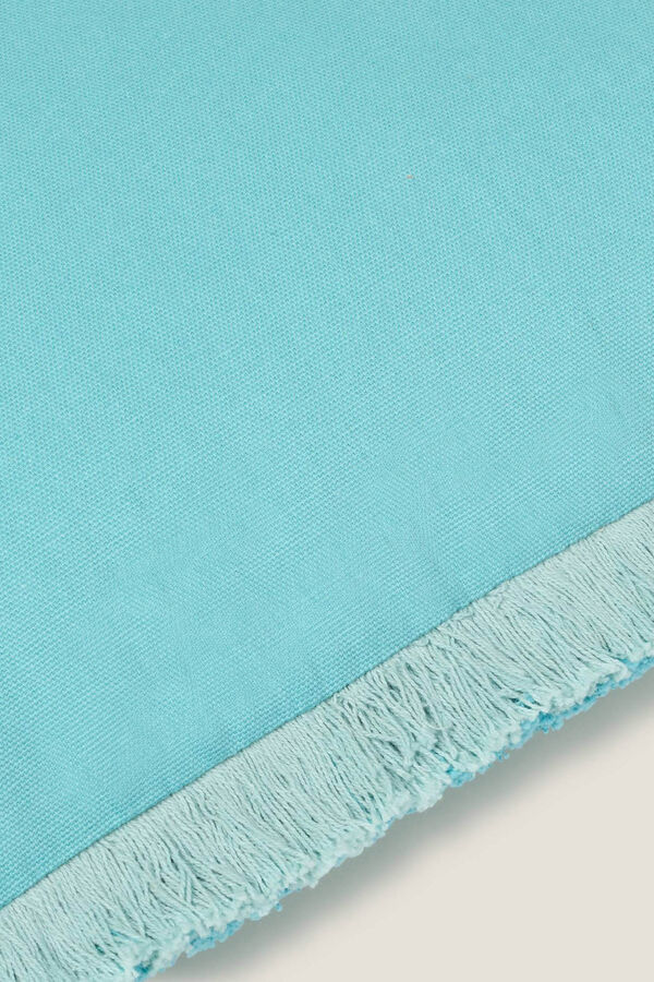 Textura Funda Coj&iacute;n Algod&oacute;n Flecos blue