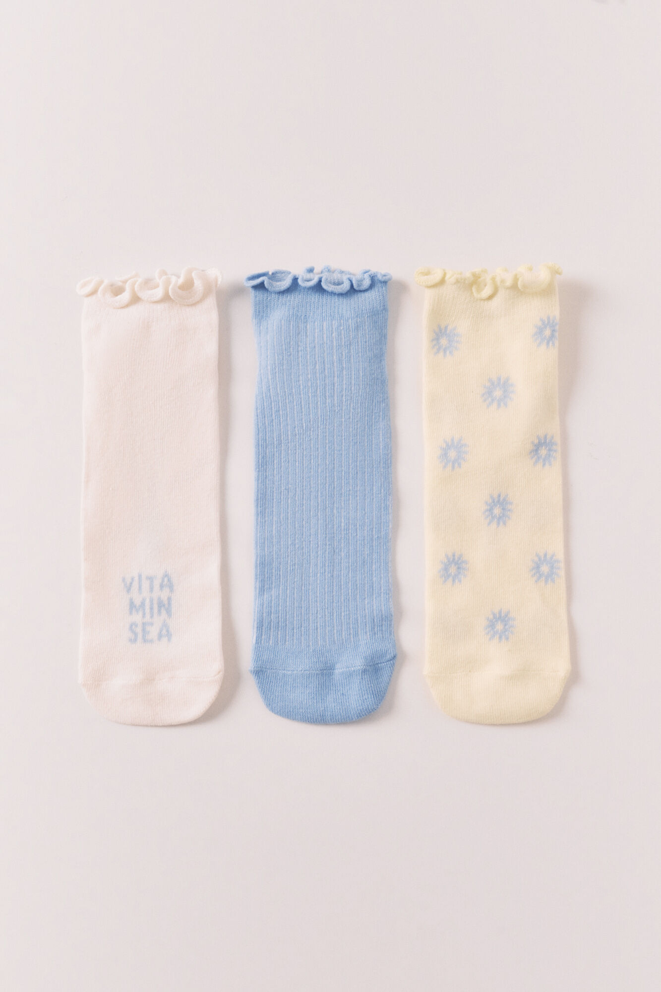 Women'secret Pack 3 calcetines cortos estampados soles variados