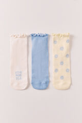 Women'secret Multicoloured printed short socks 3-pack printed