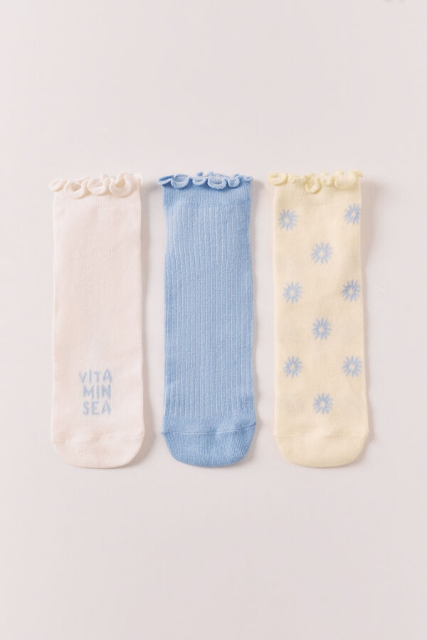 Women'secret Multicoloured printed short socks 3-pack printed