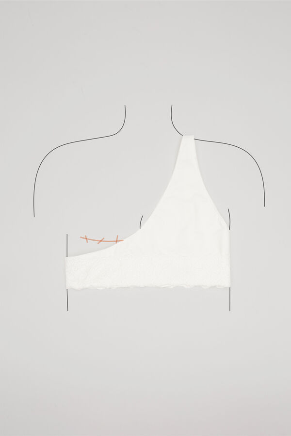 Womensecret Left breast single-cup bra white
