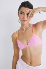 Womensecret Pink mesh triangle bra pink