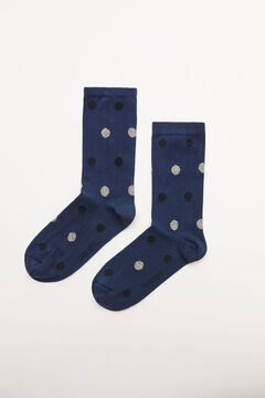 Womensecret Blue medium polka-dot socks blue