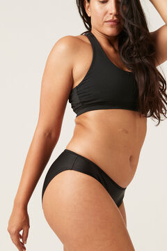 Womensecret Recycled Swimwear Bikini Brief negra Ligera Moderada  negro